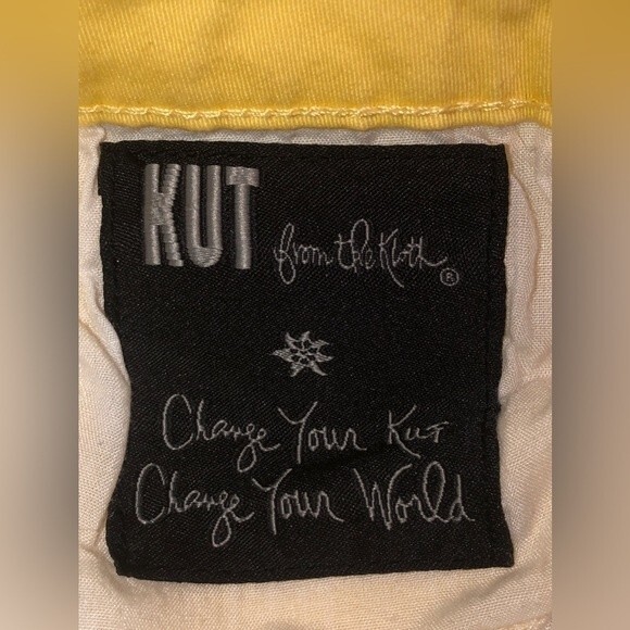 Kut from the Kloth Sz 4 Yellow Marilyn Ankle Skinny Jeans - Picture 8 of 8